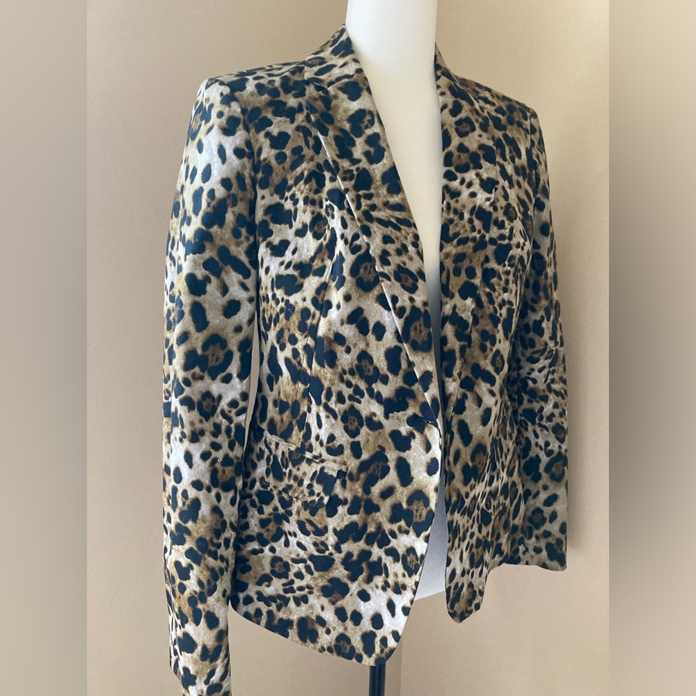 Jones NY Leopard Print Blazer